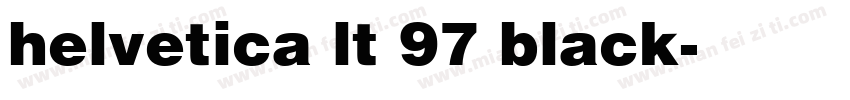 helvetica lt 97 black字体转换